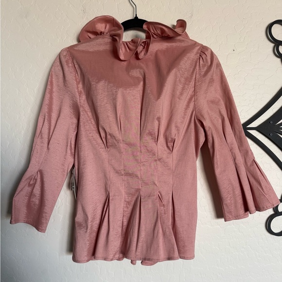 NWT CHETTA B Blush Ruffle Button-Up - Size 12 - Picture 2 of 6